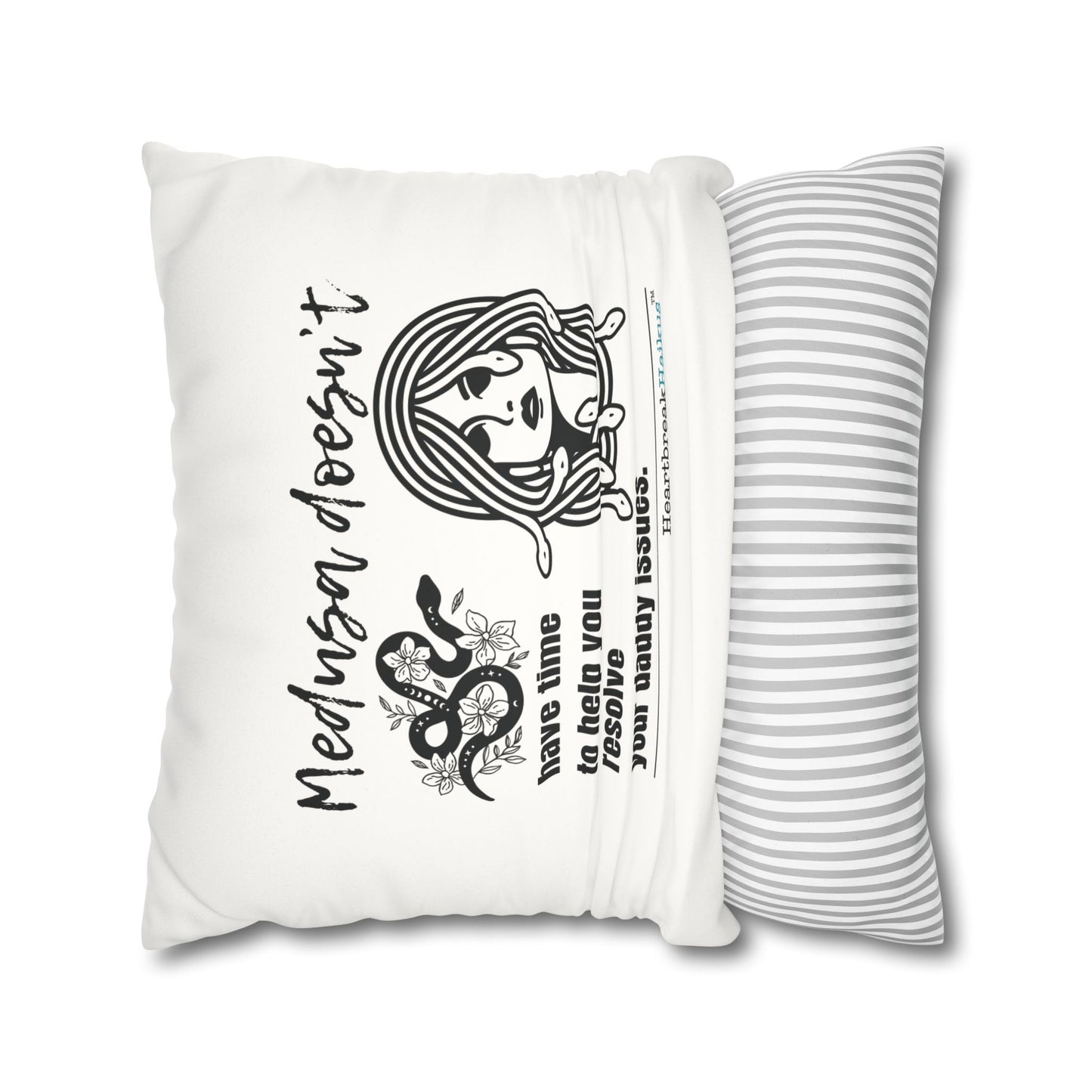 Medusa and Your Daddy Haiku - Faux Suede Square Pillowcase