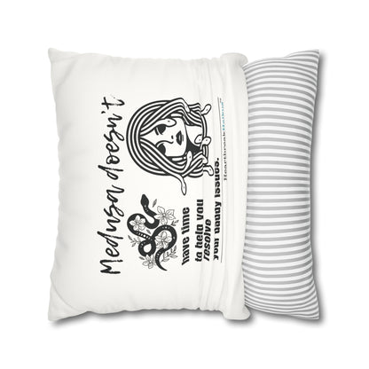 Medusa and Your Daddy Haiku - Faux Suede Square Pillowcase