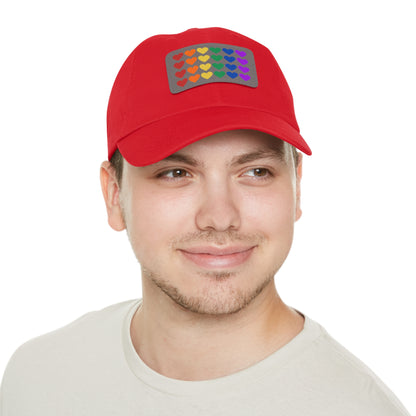 Rainbow Hearts - Adjustable Baseball Cap (4-Rows Design)
