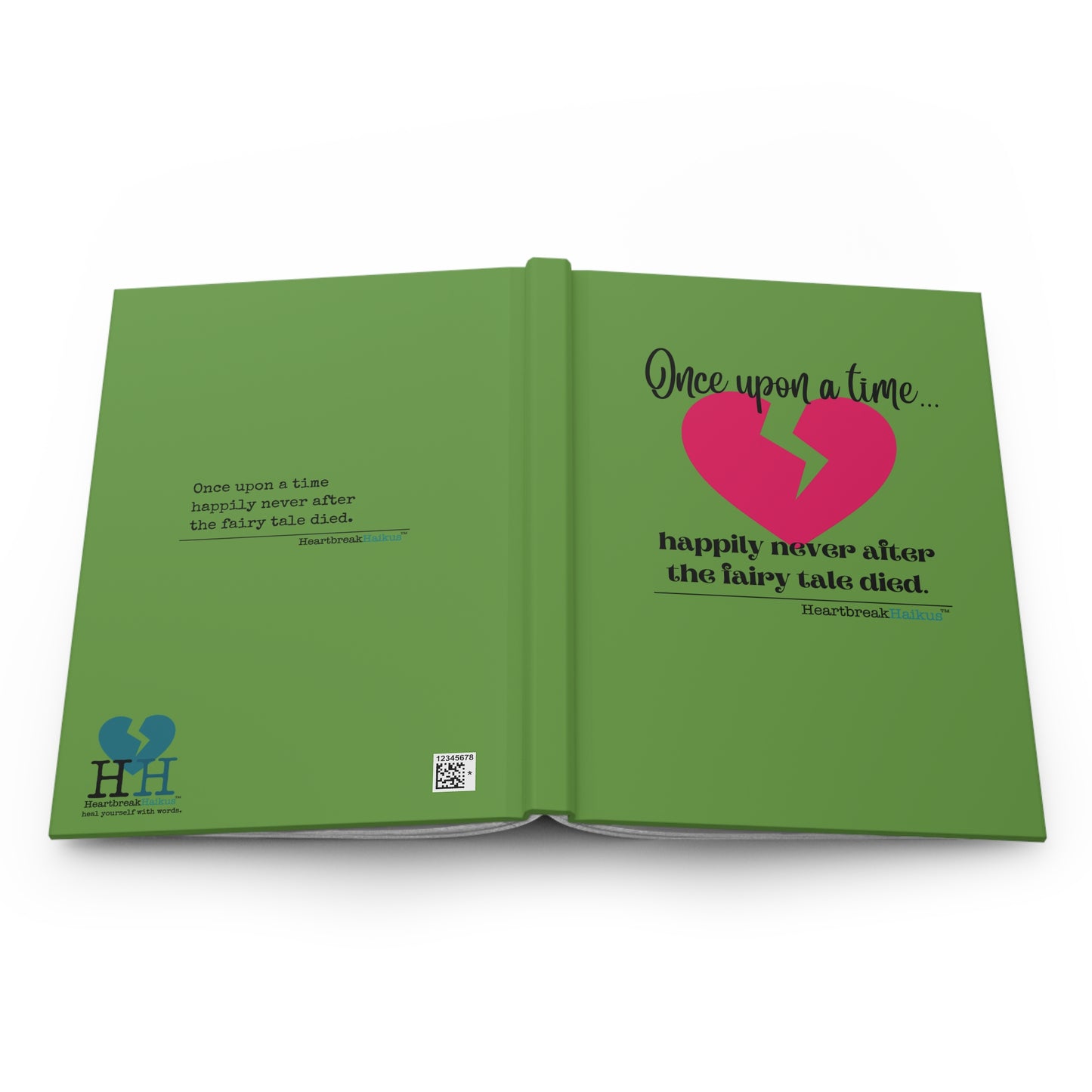 The Fairy Tale Died Haiku - Hardcover Journal (in Wicked Green)