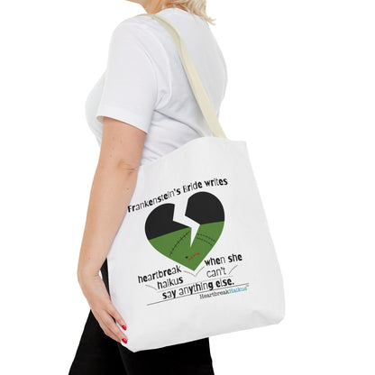 Frankenstein's Bride Writes Heartbreak Haikus - Tote Bag (Dual-sided print in Snow White)