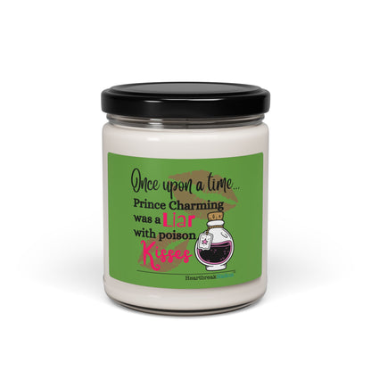 Prince Charming's Poison Kisses Haiku - Soy Scented Candle (10 scents, white wax) in Wicked Green