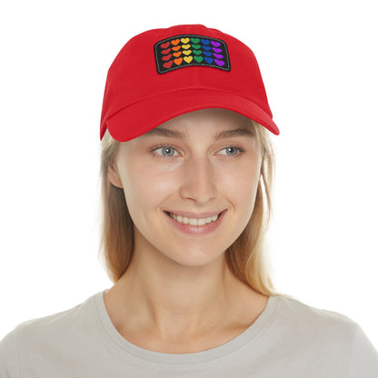 Rainbow Hearts - Adjustable Baseball Cap (4-Rows Design)