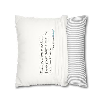 Safer as Pluto Haiku - Faux Suede Square Pillowcase