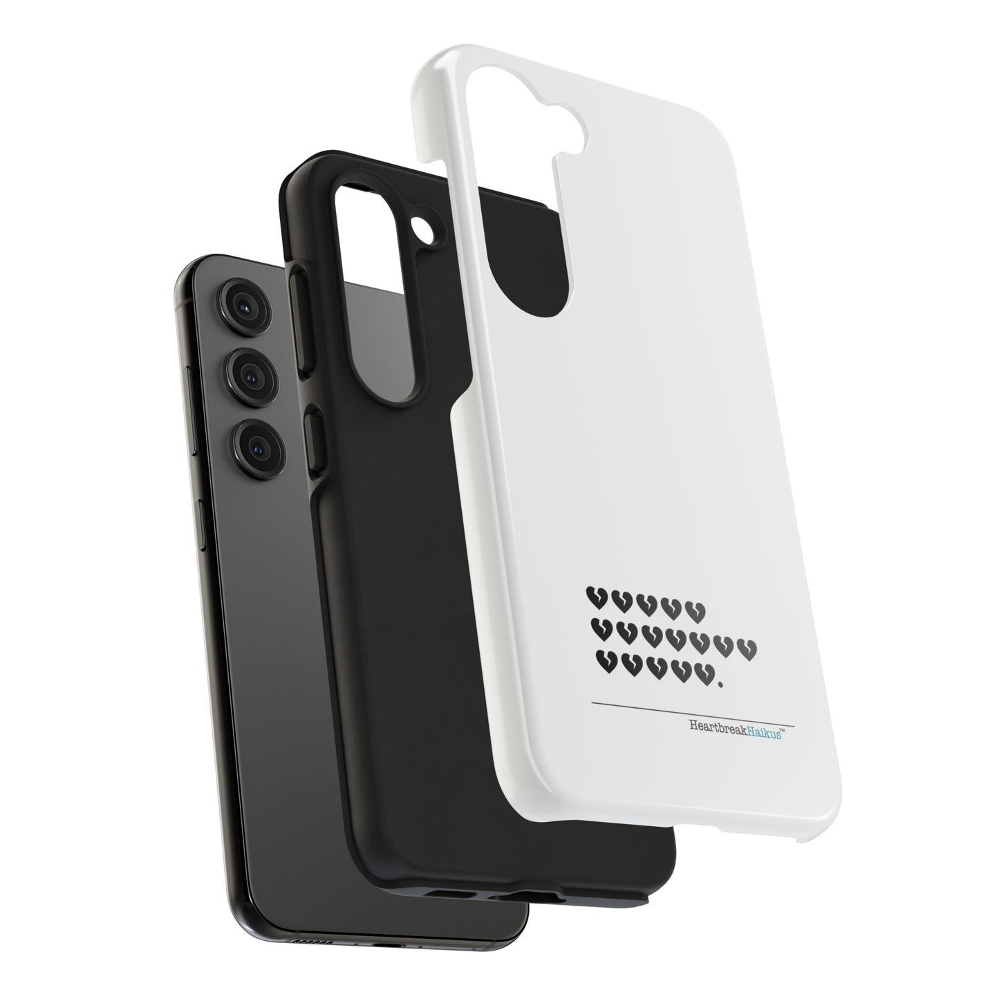 Hieroglyph Heartbreak Haiku Tough Phone Cases (white)