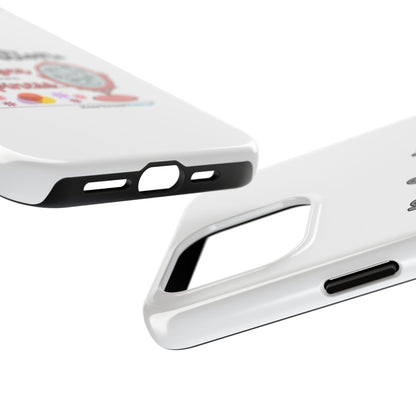 Harbinger of Happiness Tough Phone Cases (white), iPhone 11-16 or Samsung Galaxy S21-S24