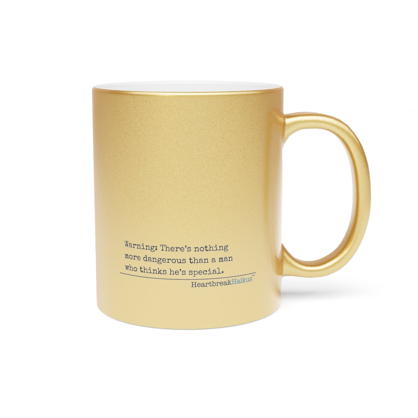 Warning: Dangerous Special Man Haiku - Silver/Gold Coffee Mug