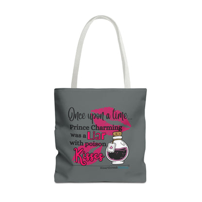 Prince Charming's Poison Kisses Haiku - Tote Bag (Dual-sided print in Moody Grey)
