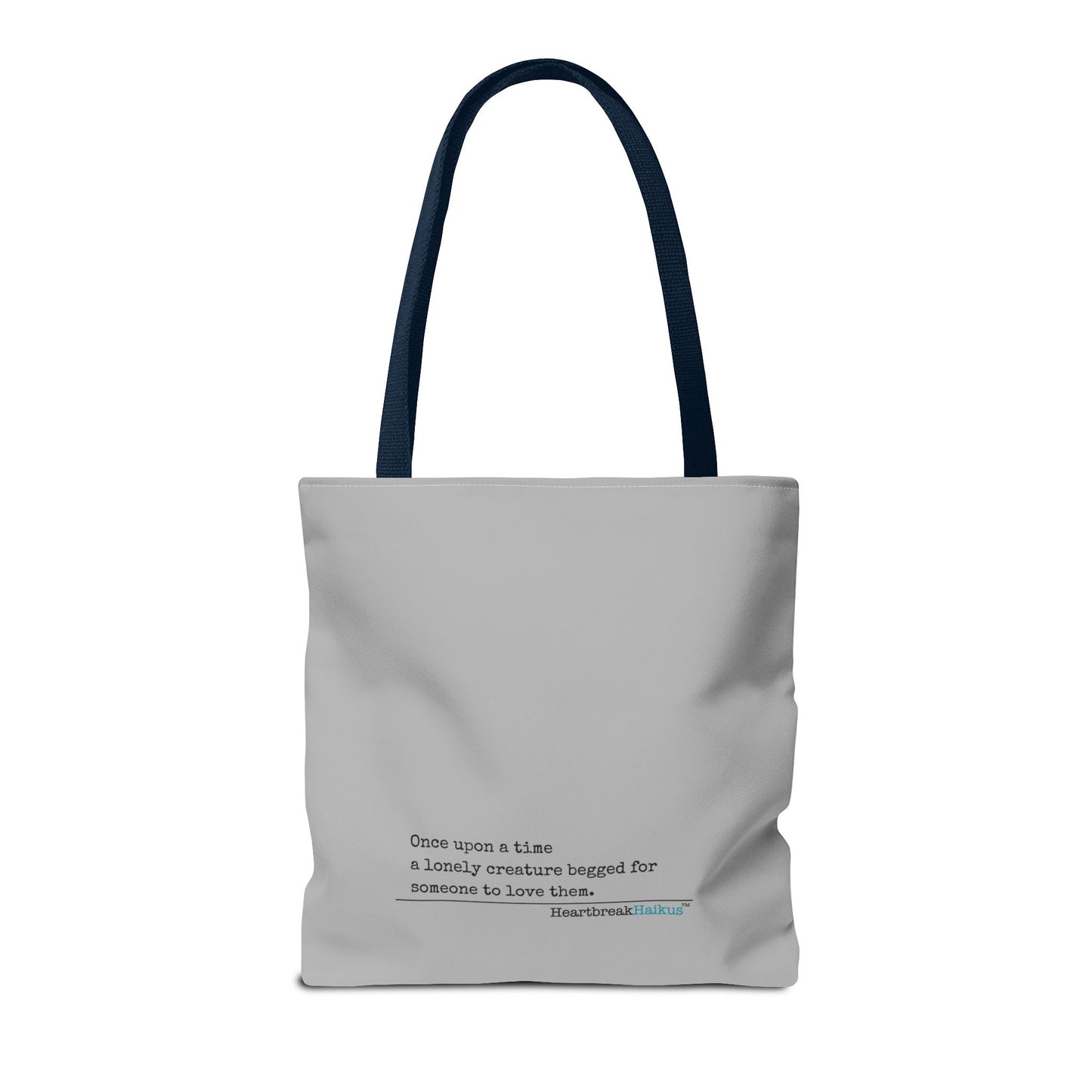 A Lonely Creature Begged Frankenstein Haiku - Tote Bag (Dual-sided print in light grey)