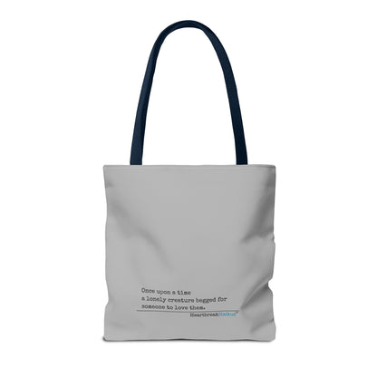 A Lonely Creature Begged Frankenstein Haiku - Tote Bag (Dual-sided print in light grey)