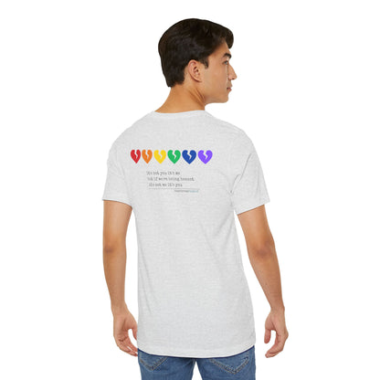 It's Not Me/You Haiku - Unisex Jersey T-Shirt  (Rainbow Hearts Collection)