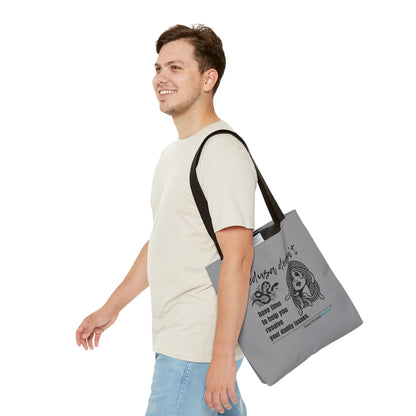 Medusa and Your Daddy Haiku - Tote Bag (Dual-sided print in Stone Grey)