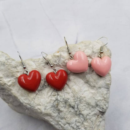 Puffy Candy Heart Earrings
