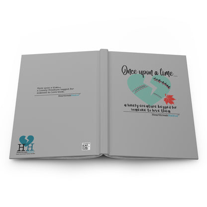 A Lonely Creature Begged Frankenstein Haiku - Hardcover Journal (in light grey) - Frankenstein 2025 Makeover