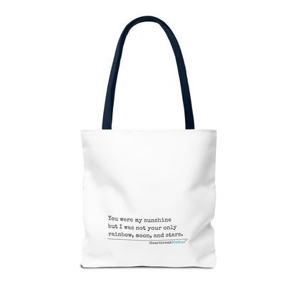 You Were My Sunshine Haiku - Tote Bag (Dual-sided print - Pastel Design)