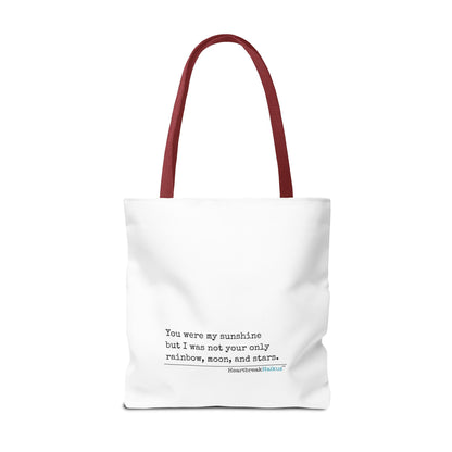 You Were My Sunshine Haiku - Tote Bag (Dual-sided print - Pastel Design)