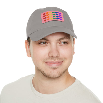 Rainbow Hearts - Adjustable Baseball Cap (4-Rows Design)