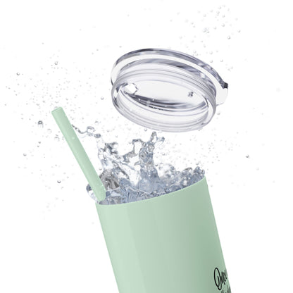 Sleeping Beauty's Alarm Haiku - Skinny Venti Tumbler with Eco-Friendly, Reusable, Matching Straw, 20oz