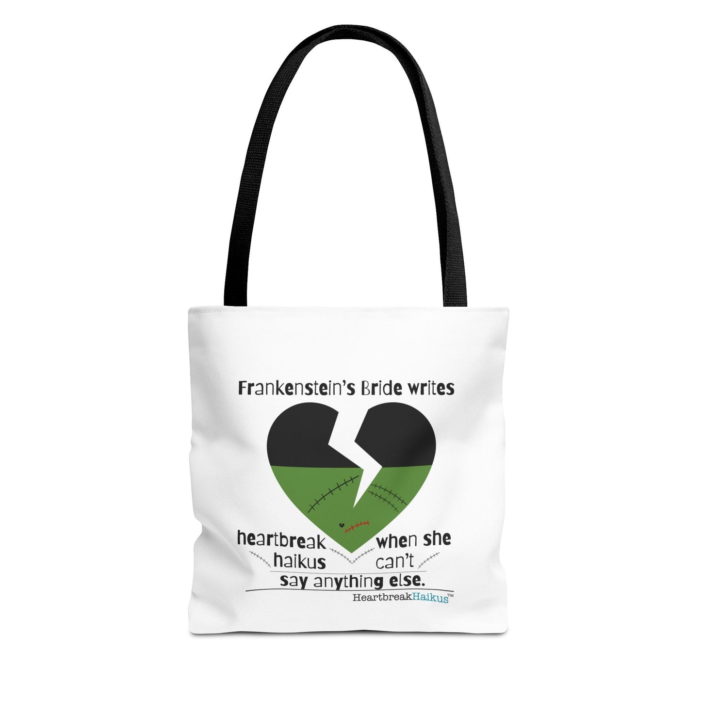 Frankenstein's Bride Writes Heartbreak Haikus - Tote Bag (Dual-sided print in Snow White)