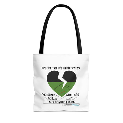 Frankenstein's Bride Writes Heartbreak Haikus - Tote Bag (Dual-sided print in Snow White)