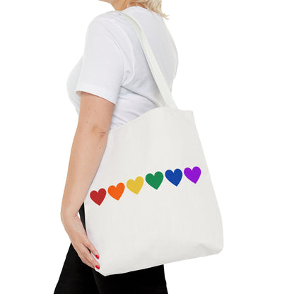 Rainbow Hearts Tote Bag (Single Row) - Only Hearts Collection