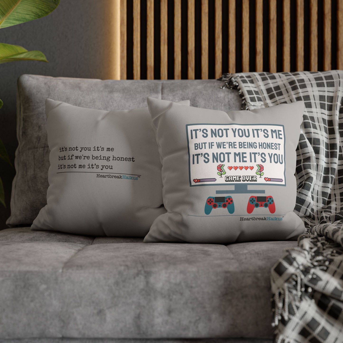 It's Not Me/You Haiku - Faux Suede Square Pillowcase