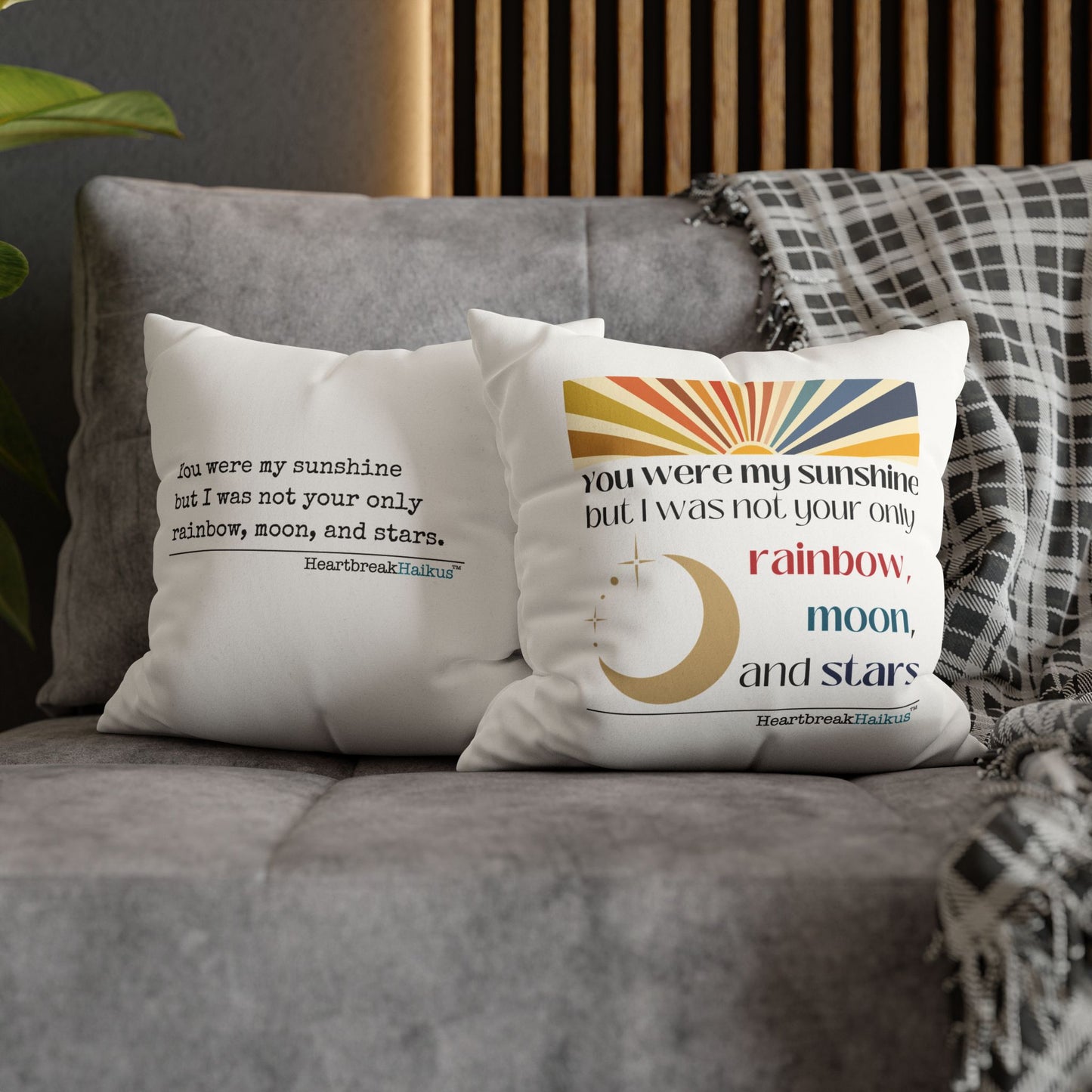 You Were My Sunshine Haiku - Faux Suede Square Pillowcase