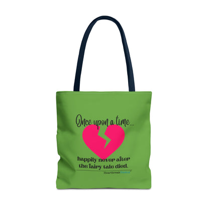 The Fairy Tale Died Haiku - Tote Bag (Dual-sided print in Wicked Green)