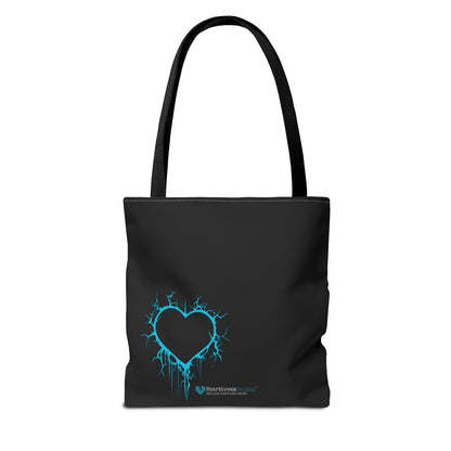 Lightning-Cracked Heart Tote Bag (in Electric Blue) - (The Only Hearts Collection)