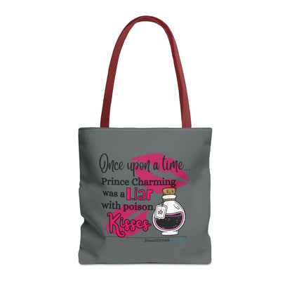 Prince Charming's Poison Kisses Haiku - Tote Bag (Dual-sided print in Moody Grey)