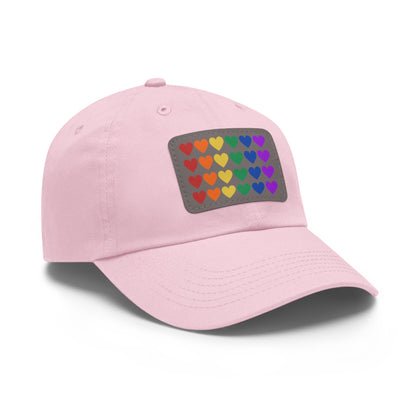 Rainbow Hearts - Adjustable Baseball Cap (4-Rows Design)