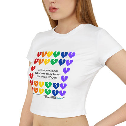 It's Not Me/You Haiku - Baby Tee (Rainbow Hearts Collection)