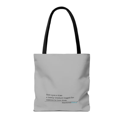 A Lonely Creature Begged Frankenstein Haiku - Tote Bag (Dual-sided print in light grey)