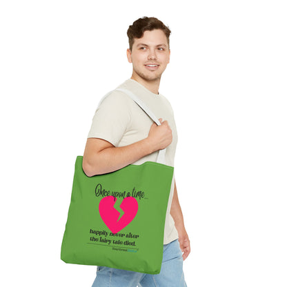 The Fairy Tale Died Haiku - Tote Bag (Dual-sided print in Wicked Green)