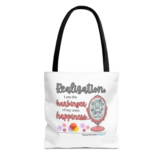 Harbinger of Happiness Haiku - Tote Bag (Dual-sided print)