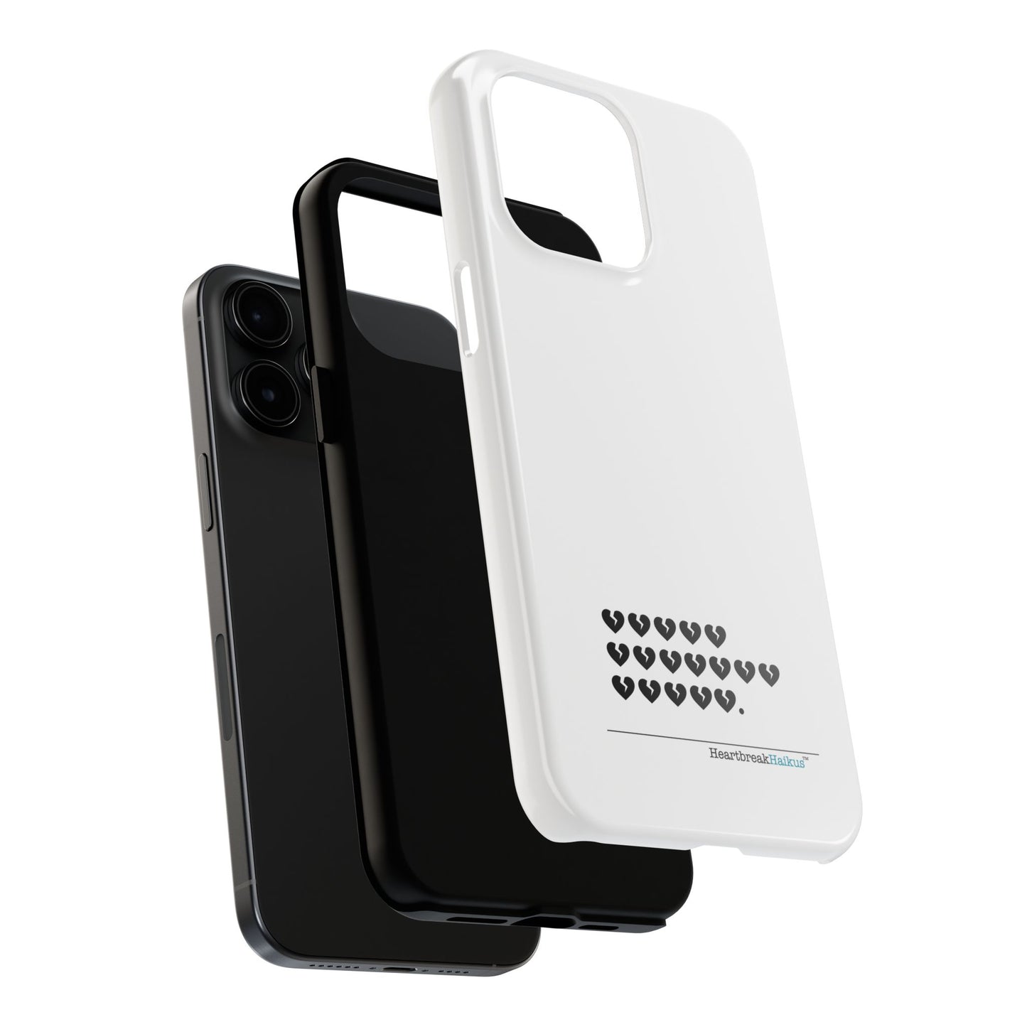 Hieroglyph Heartbreak Haiku Tough Phone Cases (white)