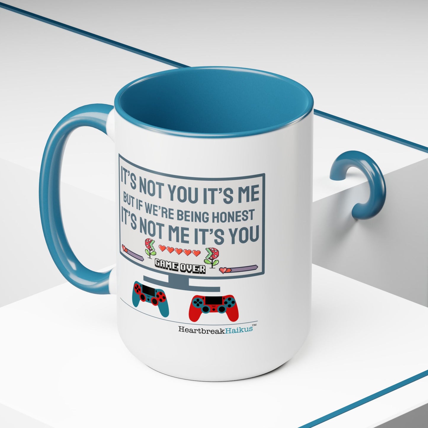 It's not you/me Two-Tone, Coffee Mug, 15oz - Dual-Sided Printing (Gamer Edition)