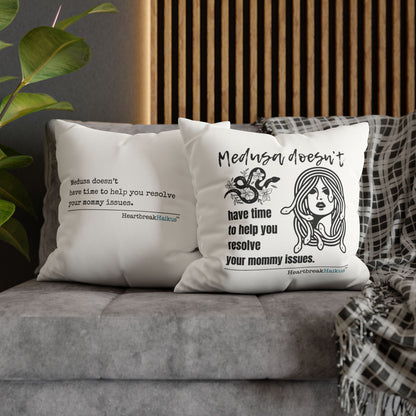 Medusa and Your Mommy Haiku - Faux Suede Square Pillowcase