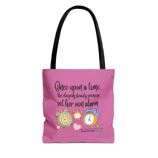 Sleeping Beauty's Alarm - Tote Bag (Dual-sided print) in Candy Pink