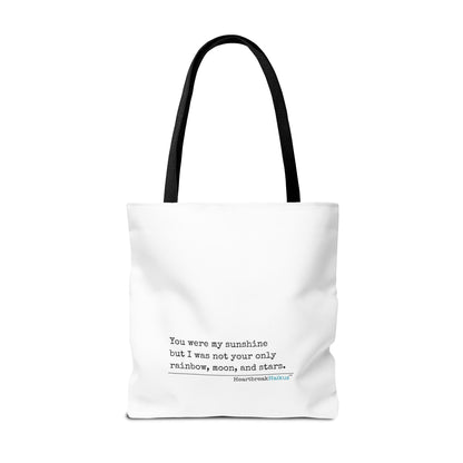 You Were My Sunshine Haiku - Tote Bag (Dual-sided print - Pastel Design)
