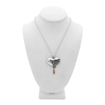 Exposed Bleeding Heart Necklace