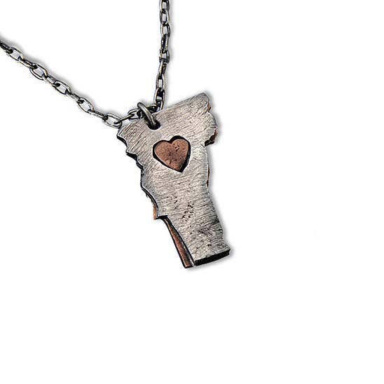 Home State Jewelry - Pewter State Necklace (Arkansas)