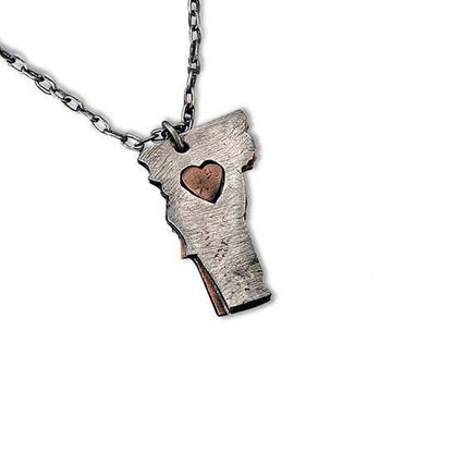 Home State Jewelry - Pewter State Necklace (Arkansas)