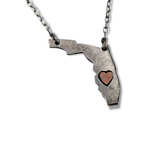 Home State Jewelry - Pewter State Necklace (Arkansas)