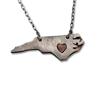Home State Jewelry - Pewter State Necklace (Arkansas)