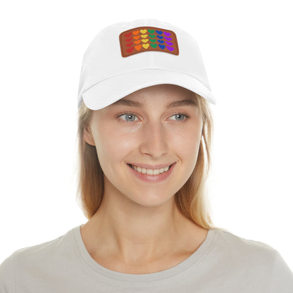 Rainbow Hearts - Adjustable Baseball Cap (4-Rows Design)