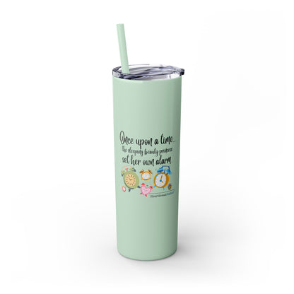 Sleeping Beauty's Alarm Haiku - Skinny Venti Tumbler with Eco-Friendly, Reusable, Matching Straw, 20oz