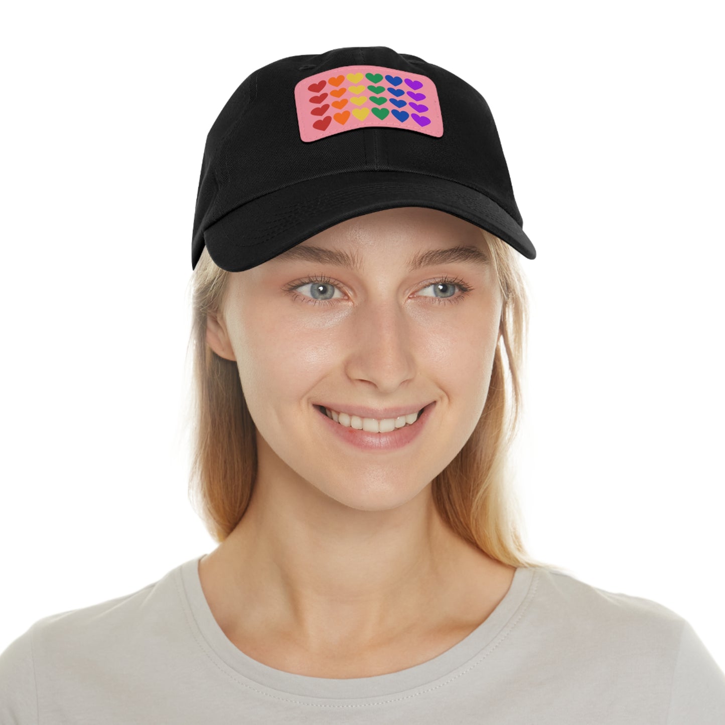 Rainbow Hearts - Adjustable Baseball Cap (4-Rows Design)