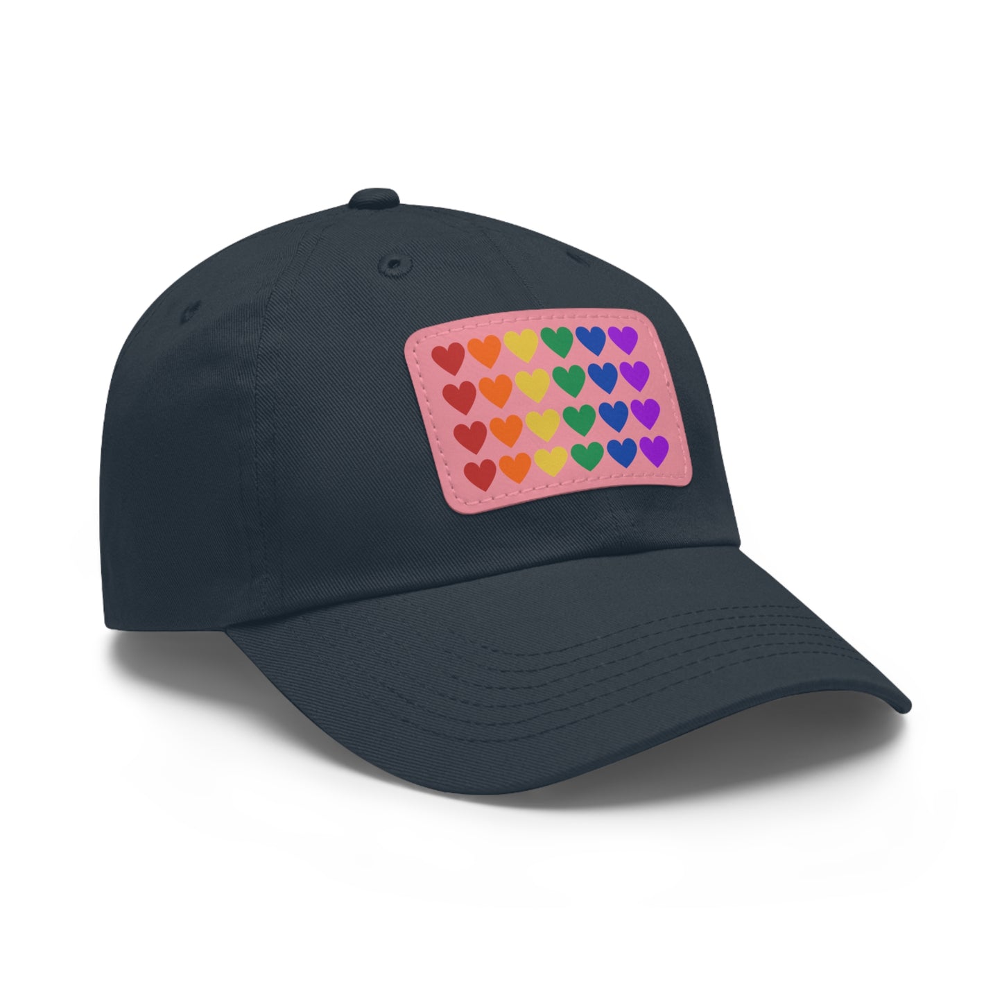 Rainbow Hearts - Adjustable Baseball Cap (4-Rows Design)