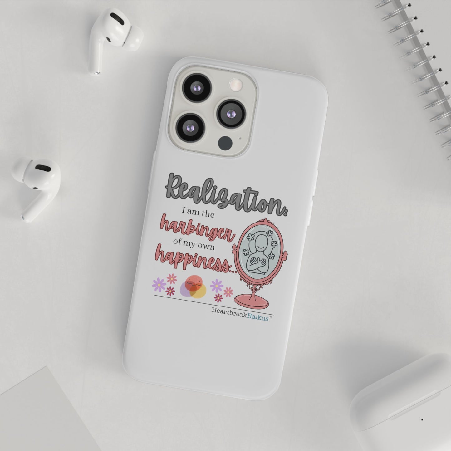 Harbinger of Happiness Haiku - Semi-Transparent Flexible iPhone Case